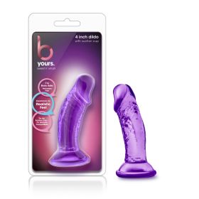B Yours Sweet n' Small 4 Inch Dildo With Suction Cup (Option: Purple)