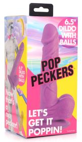 Pop Pecker 6.5 Inch Dildo With Balls (Option: Purple)