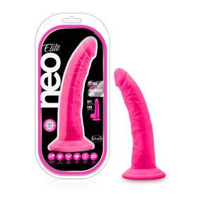 Neo Elite 7.5 Inch Silicone Dual Density Cock (Option: Neon Pink)