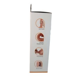 Real Skin 7.5" Dual Layer Dildo (Option: Dark Brown)