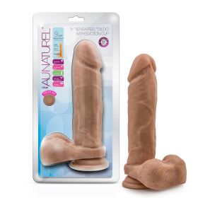 Au Natural 9 Inch Dildo With Suction Cup (Option: Mocha)