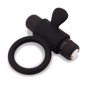 Nu Sensuelle Silicone Bullet Ring (Option: Black)