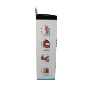 Real Skin 9" Dual Layer Dildo (Option: Dark Brown)