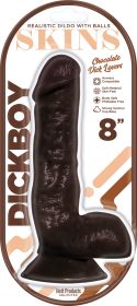 Dickboy Skins Dildo With Balls (Option: 8 Inch   Chocolate Dick Lover)