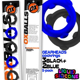 Gearheads 5 Pack Spinner Rings (Option: Blue Black)
