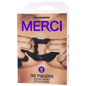 Merci the Paradox (Option: Silicone Covered Metal Cock Ring  45mm  Black)