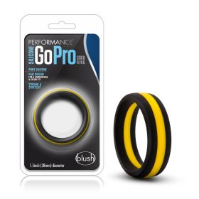 Performance Silicone Go Pro Cock Ring (Option: Black/gold/black)