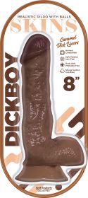 Dickboy Skins Dildo With Balls (Option: 8 Inch  Caramel Dick Lover)