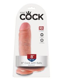King Cock 8 Inch Cock With Balls (Option: Flesh)