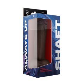 Shaft Model C 9.5 Inch Liquid Silicone Dong With Balls (Option: Mahogany)