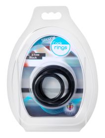 Trinity Silicone Cock Rings (Option: Black)