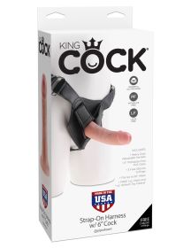 King Cock Strap on Harness With 6 Inch Cock (Option: Light)