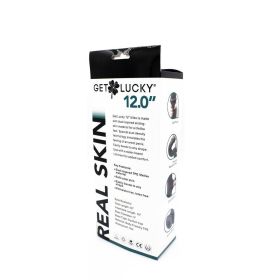 Real Skin 12 Dual Layer Dildo (Option: Dark Brown)