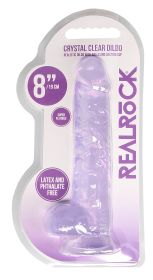 8 Inch Realistic Dildo With Balls (Option: Purple)