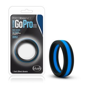Performance Silicone Go Pro Cock Ring (Option: Black/blue/black)