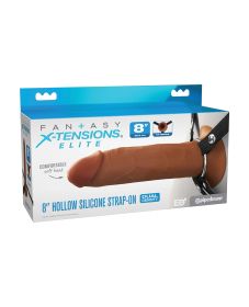 Fantasy X Tensions Elite 8" Silicone Hollow Strap Dual Density (Option: Brown)