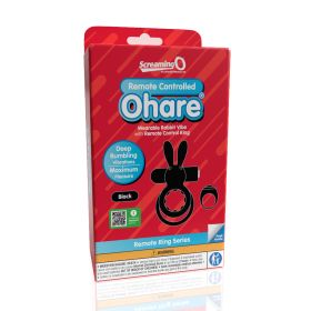Screaming O Remote Controlled Ohare Vibrating Ring (Option: Black)
