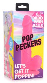 Pop Pecker 6.5 Inch Dildo With Balls (Option: Pink)