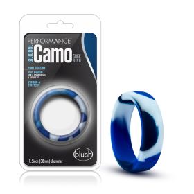 Performance Silicone Camo Cock Ring (Option: Blue Camoflauge)