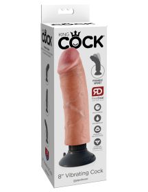 King Cock 8 Inch Vibrating Cock (Option: Light)