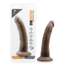 Dr. Skin 7 Inch Cock With Suction Cup (Option: Chocolate)
