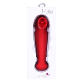 Destiny 15 Function Rechargeable Vibrating Suction Wand (Option: Cherry Red)