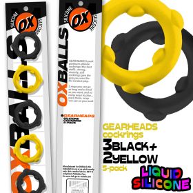 Gearheads 5 Pack Spinner Rings (Option: Yellow Black)