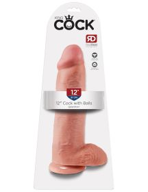 King Cock 12 Inch Cock With Balls (Option: Flesh)